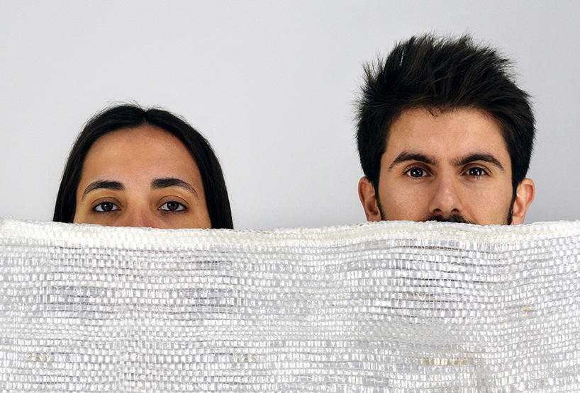 'RE_DE' is a lamp made from recycled fishing nets by andré teoman and ana rita pires designboom