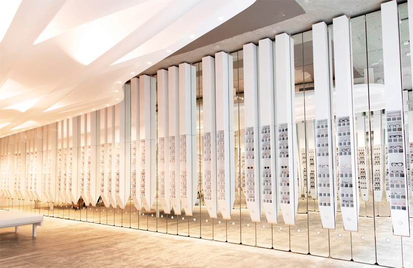 zu-studio's optical showroom in antwerp is designed like a piano to reconnect visitors