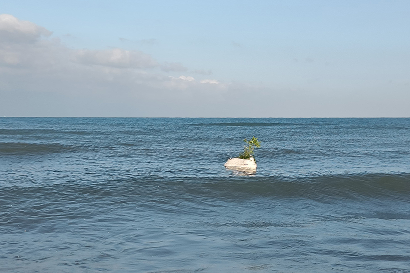 artificial biodegradable island cultivates marine life in the mediterranean sea
