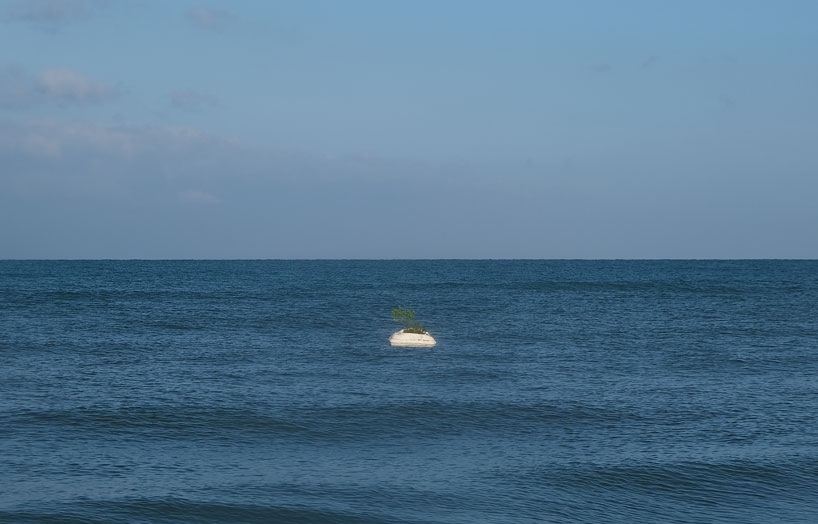 artificial biodegradable island cultivates marine life in the mediterranean sea