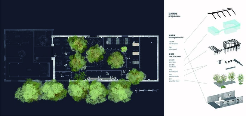 studio apl creates stone courtyard life in 80 years grain bin 10