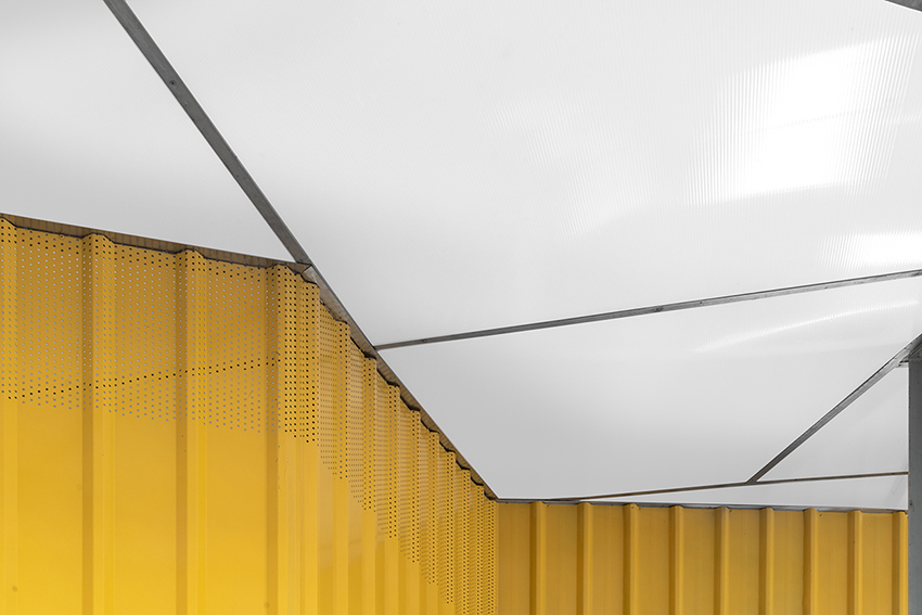 studio APL completes a canary yellow sandwich shop renovation in taiwan