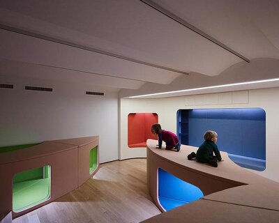 inaba williams adds playful pops of color in shigeru ban's cast iron house in new york