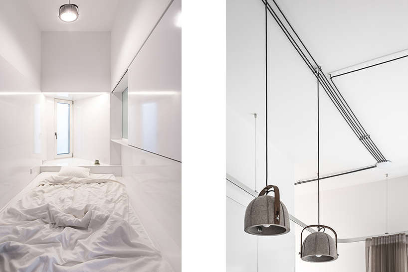 translucent curtains define different zones in this 30 sq-m apartment by batlab
