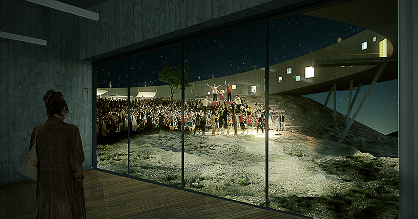 studio ARCVS bamiyan cultural center entry designboom