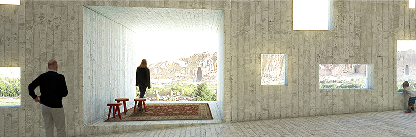 studio ARCVS bamiyan cultural center entry designboom