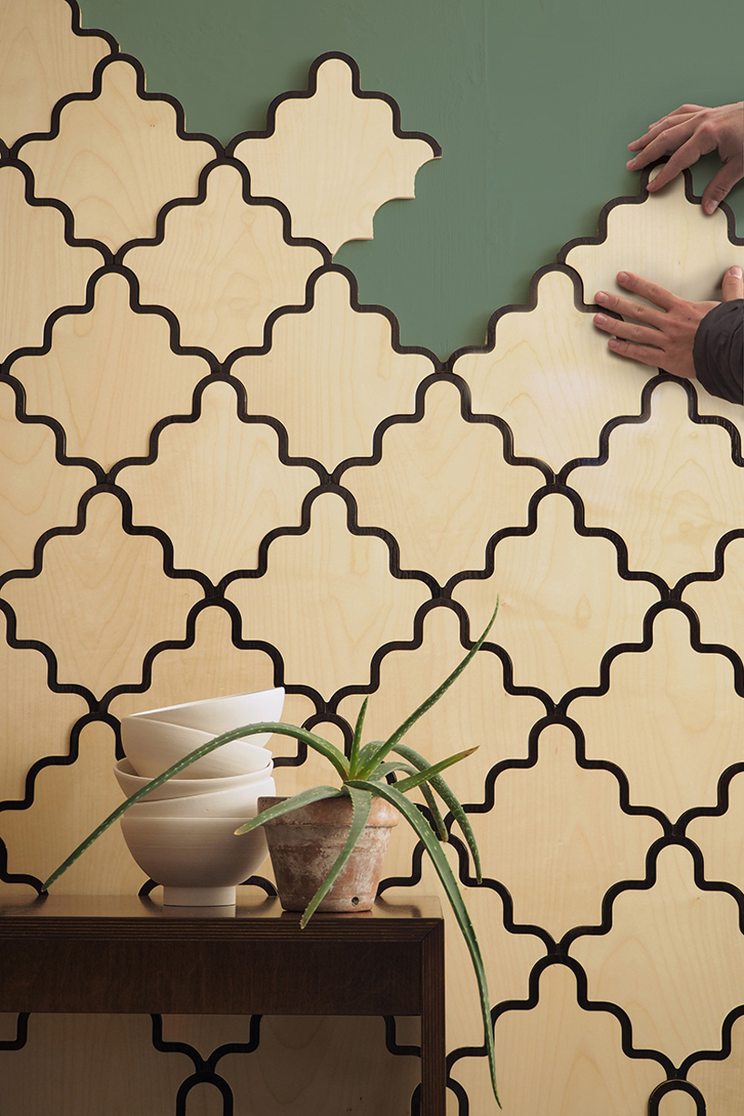 serena confalonieri tarsine wall covering portego designboom