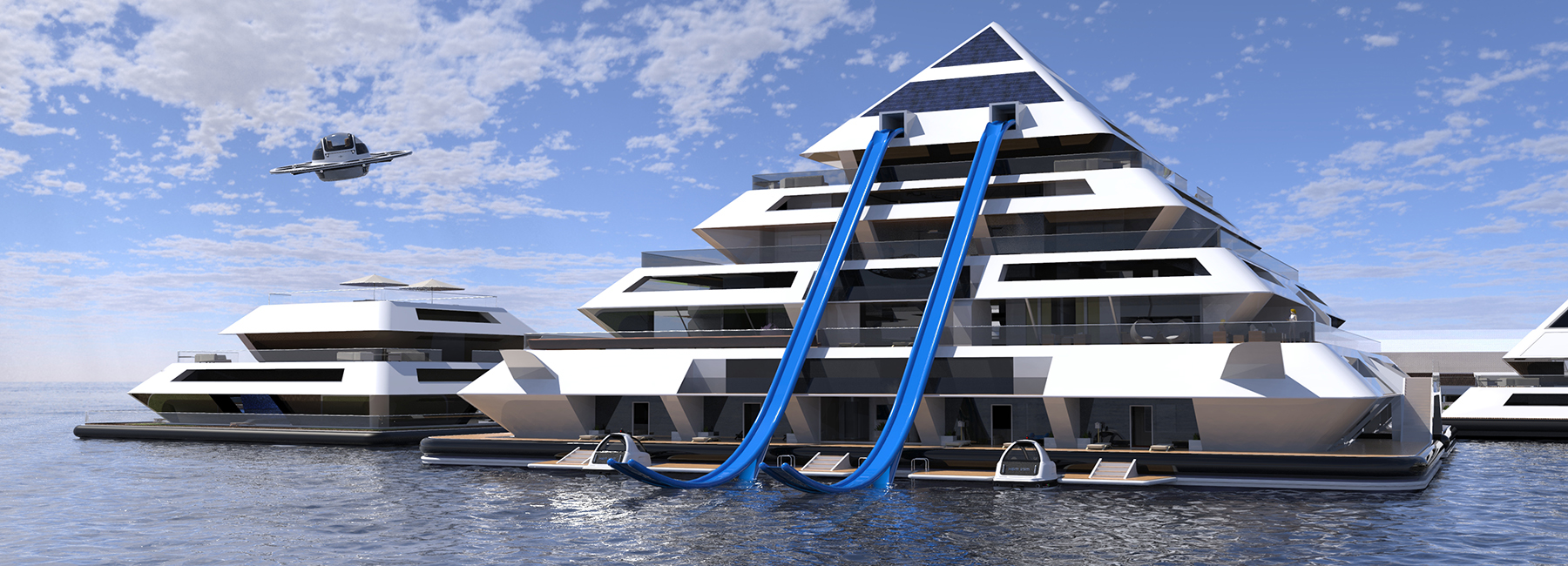 floating city of modular, eco-friendly pyramids is now enrolling citizens