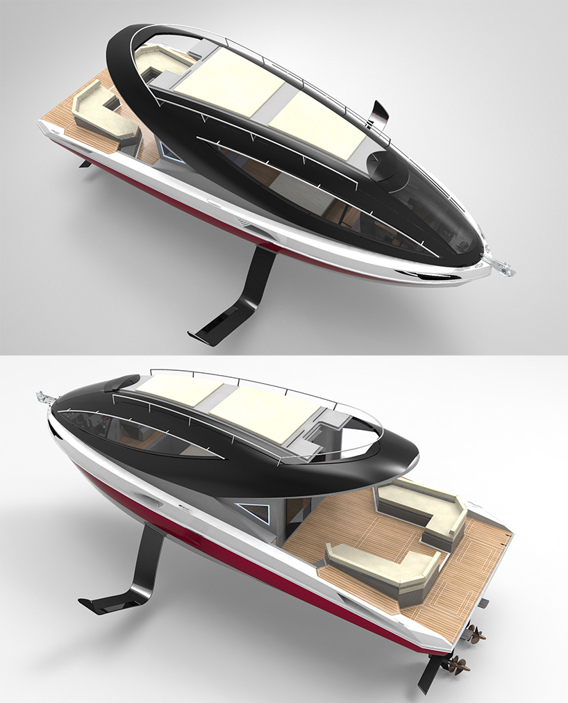 pierpaolo lazzarini designs the f33 spaziale yacht with sleek futuristic lines designboom