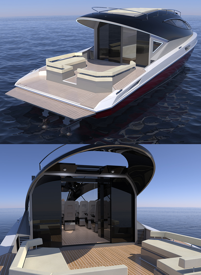 pierpaolo lazzarini designs the f33 spaziale yacht with sleek futuristic lines designboom