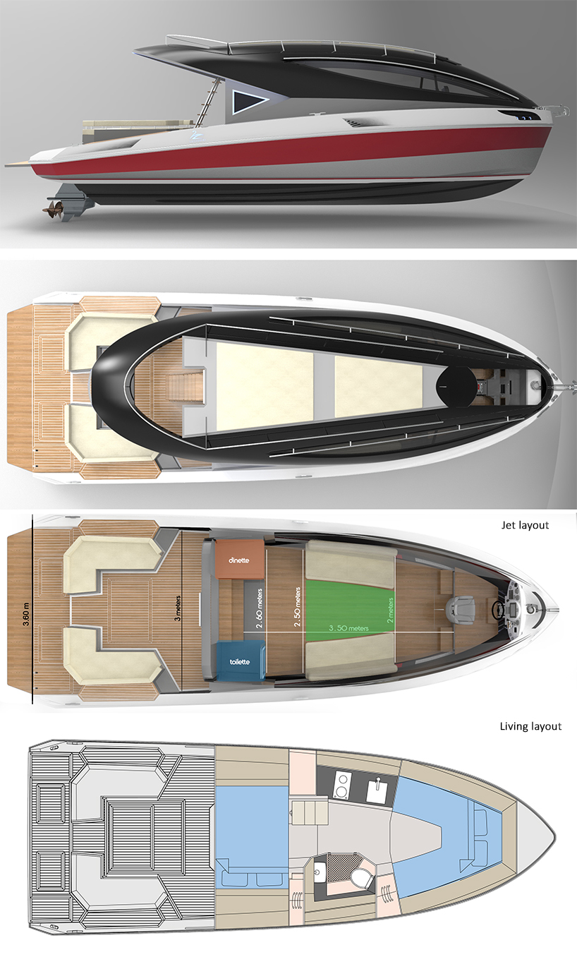 pierpaolo lazzarini designs the f33 spaziale yacht with sleek futuristic lines designboom
