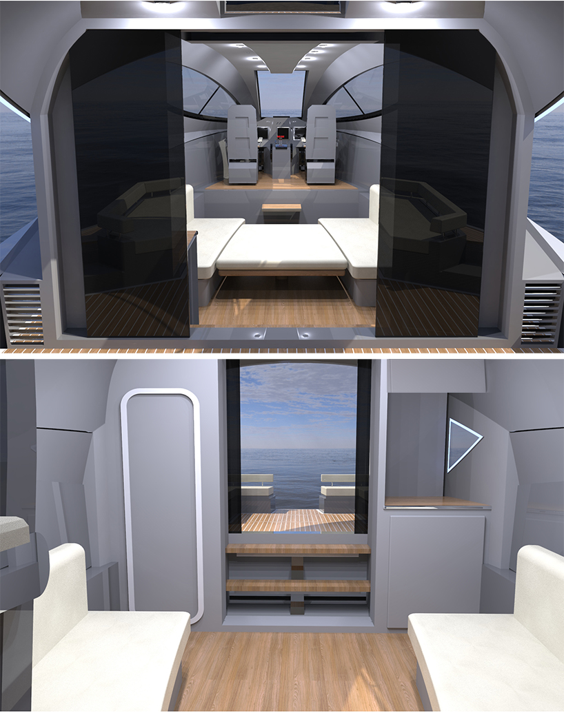 pierpaolo lazzarini designs the f33 spaziale yacht with sleek futuristic lines designboom
