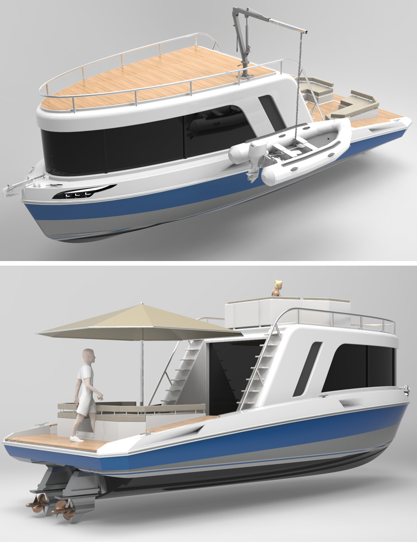 pierpaolo lazzarini designs the f33 spaziale yacht with sleek futuristic lines designboom