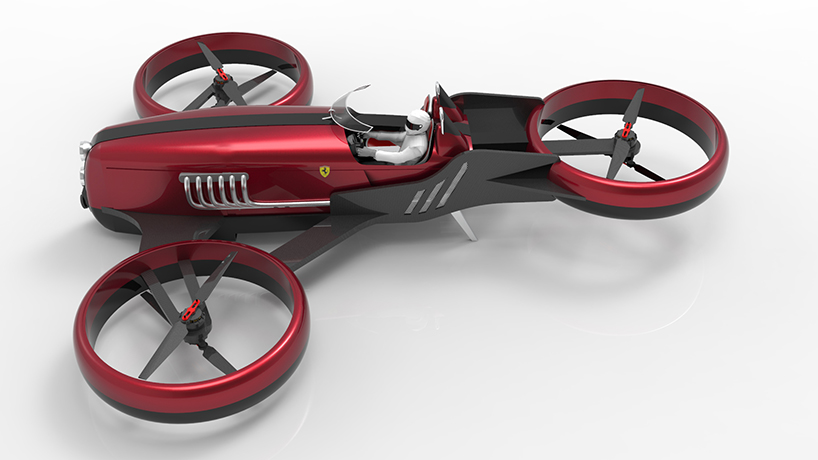 lazzarini conceives flying vehicle informed by a 1950s formula one ferrari - 2
