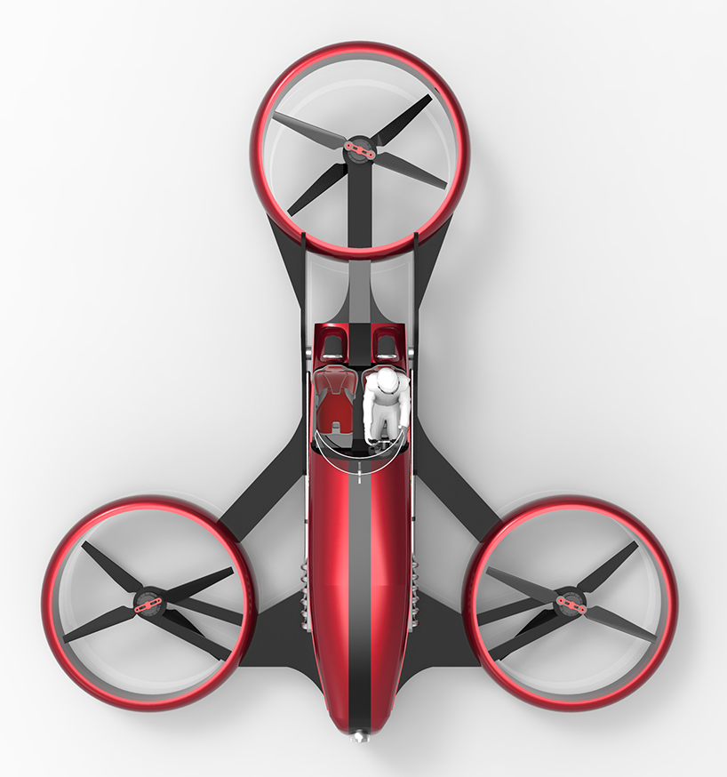 lazzarini conceives flying vehicle informed by a 1950s formula one ferrari - 3