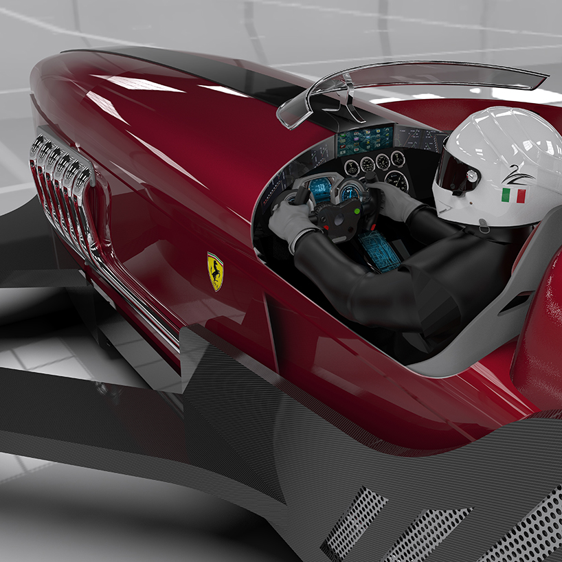 lazzarini conceives flying vehicle informed by a 1950s formula one ferrari - 5