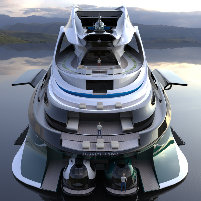pierpaolo lazzarini designs 'avanguardia': a swan shaped mega yacht designboom