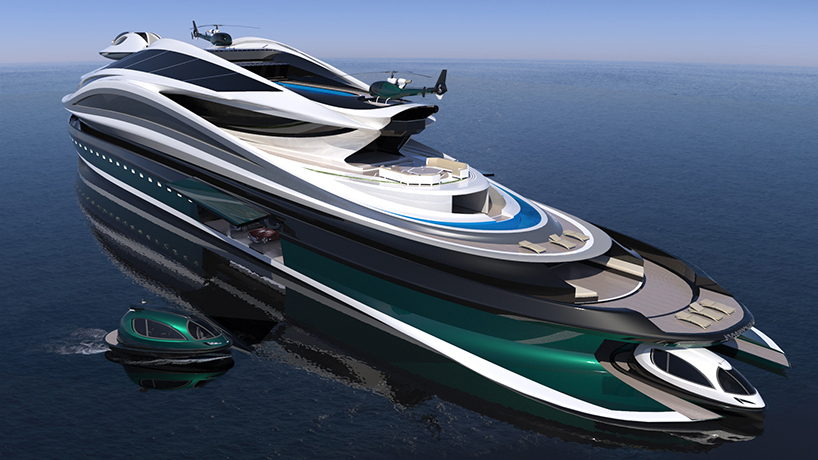 pierpaolo lazzarini designs 'avanguardia': a swan shaped mega yacht designboom