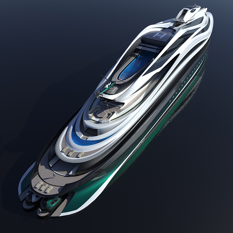 pierpaolo lazzarini designs 'avanguardia': a swan shaped mega yacht designboom