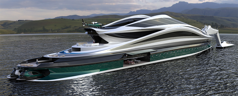 pierpaolo lazzarini designs 'avanguardia': a swan shaped mega yacht designboom