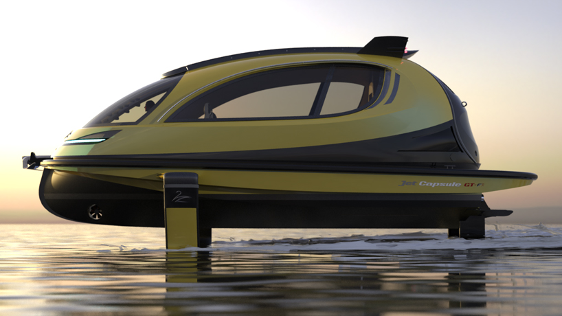 pierpaolo lazzarini unveils jet capsule GT-F, a 'flying spaceship' with customizable interiors