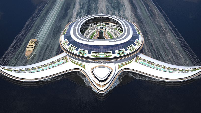 double the size of the colosseum, pierpaolo lazzarini’s pangeos terayacht is a floating city