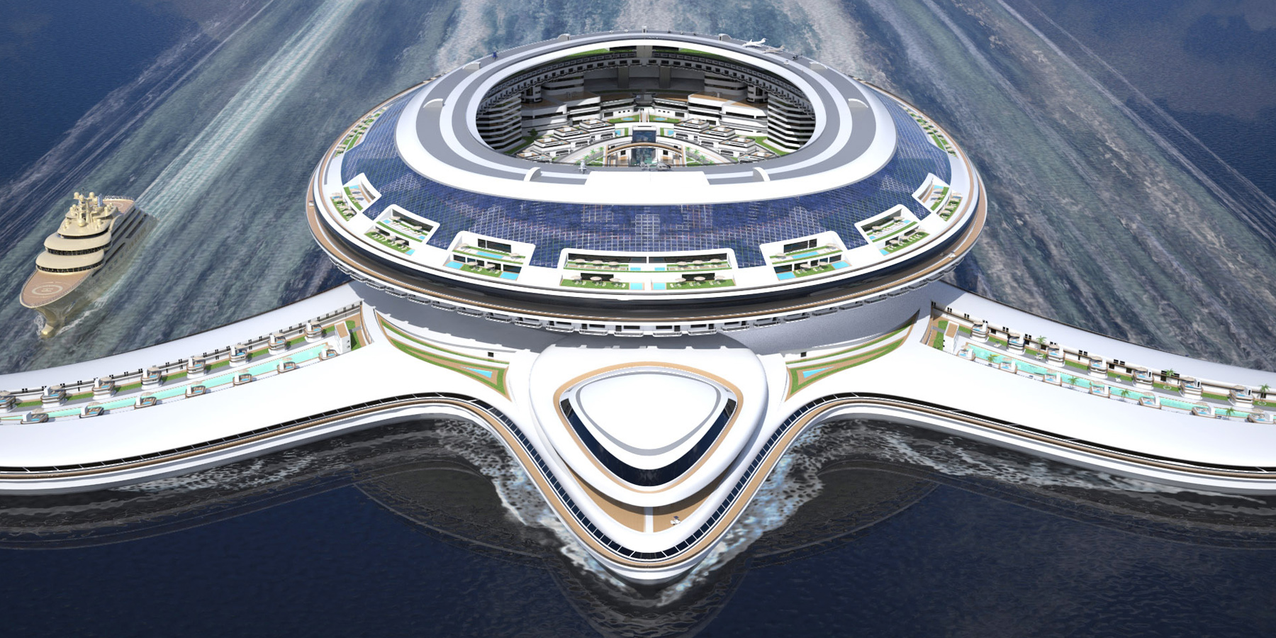 double the size of the colosseum, pierpaolo lazzarini’s pangeos terayacht is a floating city