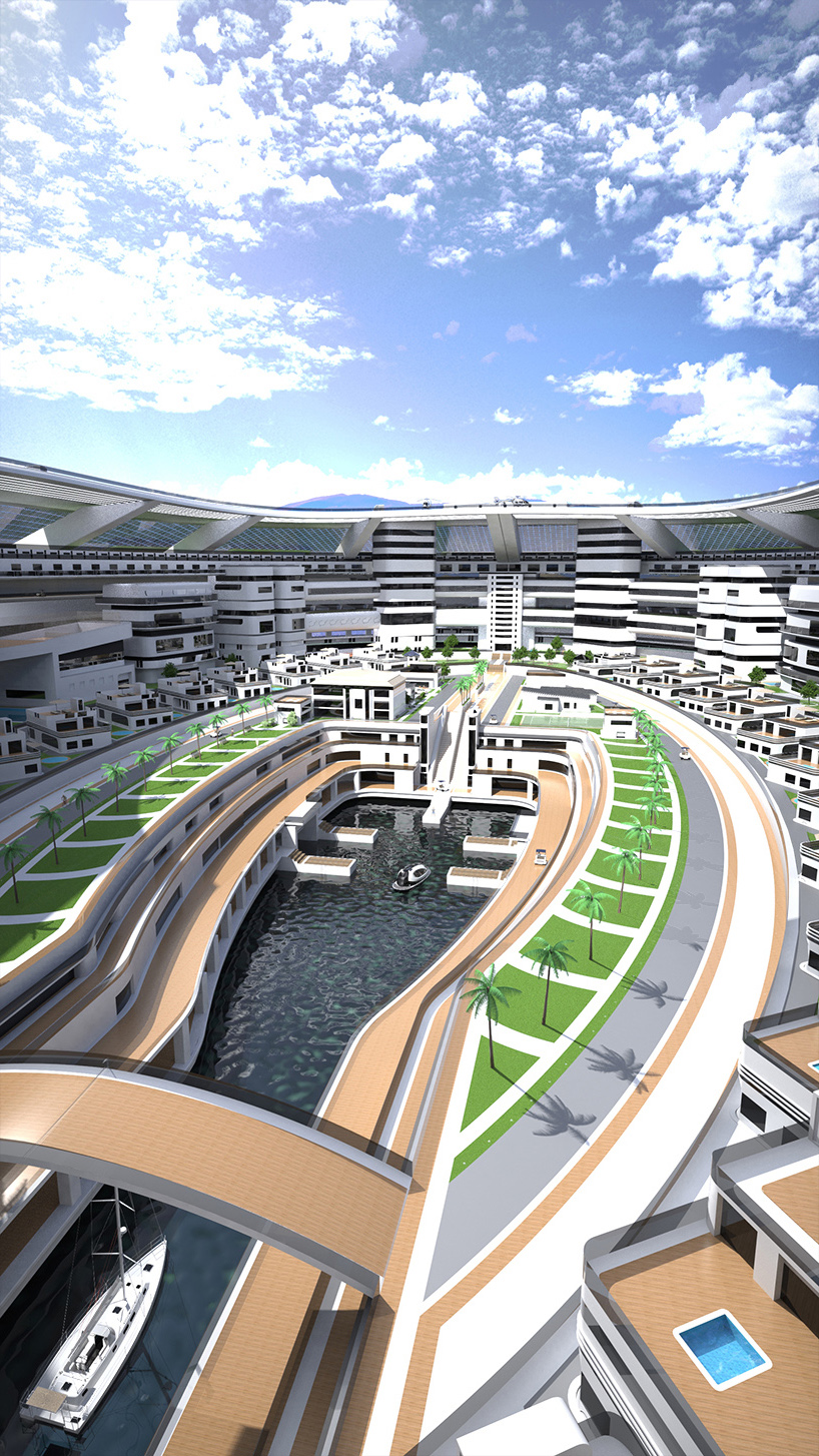 double the size of the colosseum, pierpaolo lazzarini’s pangeos terayacht is a floating city