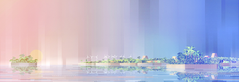 marcin kitala's floating island system imagines a future for the people of kiribati designboom