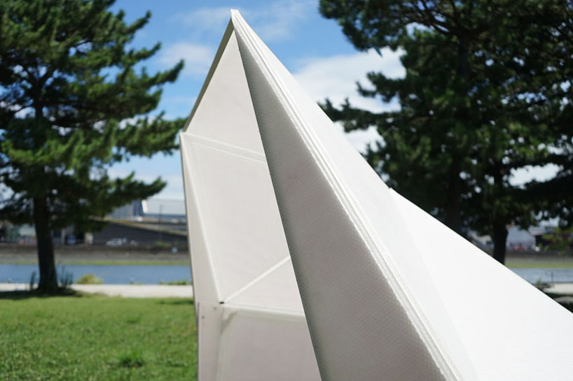tsukagoshi miyashita sekkei foldable half dome designboom