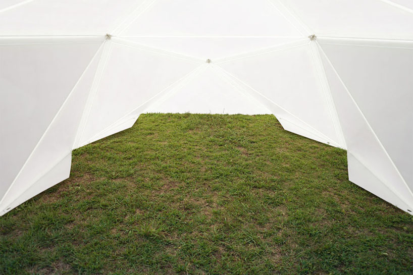 tsukagoshi miyashita sekkei foldable half dome designboom