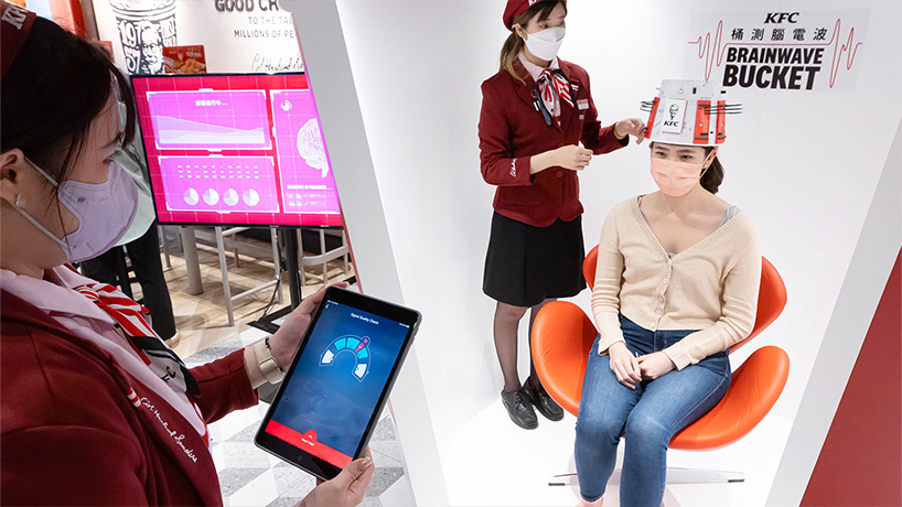 KFC 'brainwave bucket' helmet challenges people to experience the power of comfort food