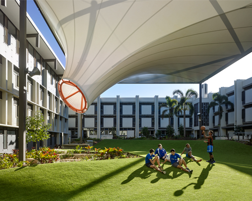 m3architecture complete a castle-like boarding village in brisbane, australia