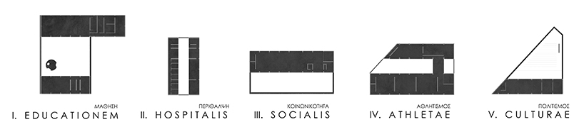 'fora civitas' makes reference to ancient roman forums for social services complex in greece designboom