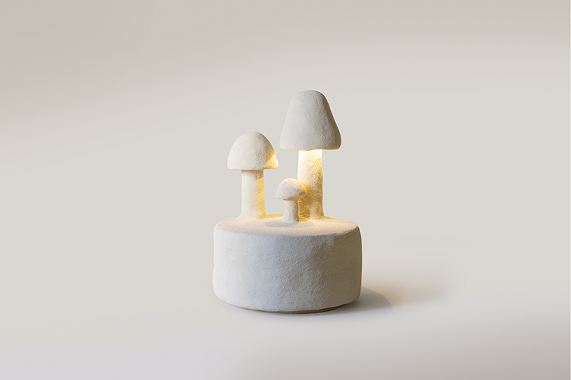 concrete shiitake lamps by mary-lynn and carlo massoud illuminate design doha