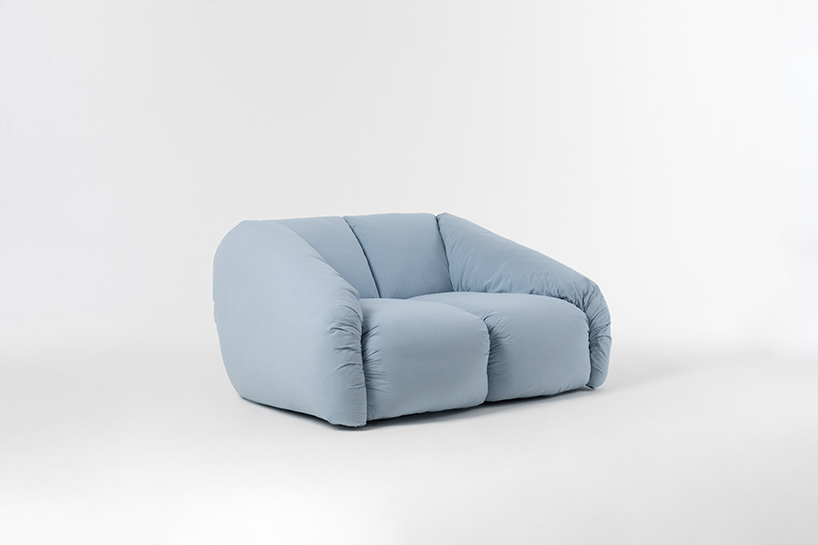 puffer sofa and armchair by philippe malouin for scp 3