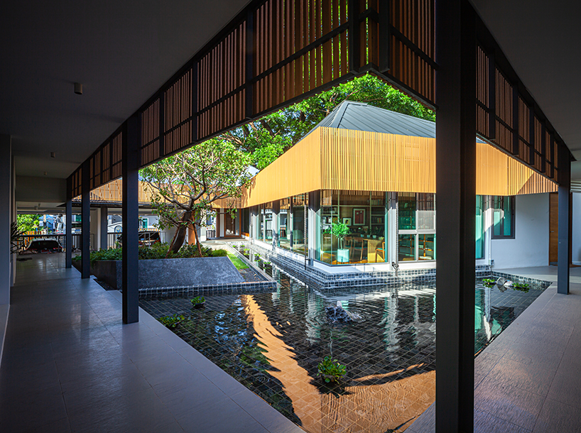 junsekino plans 'o-tree house' around a lush courtyard in thailand designboom