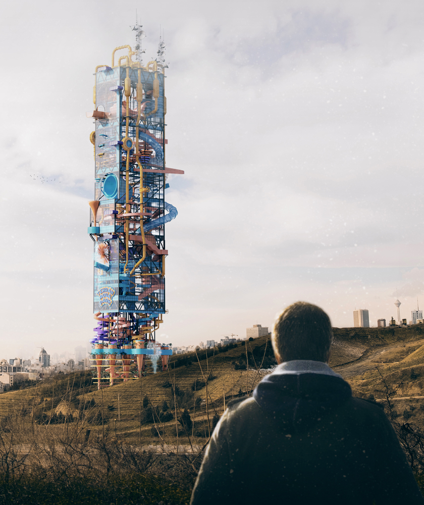 this skyscraper hides cryptocurrency mining inside a water park in tehran