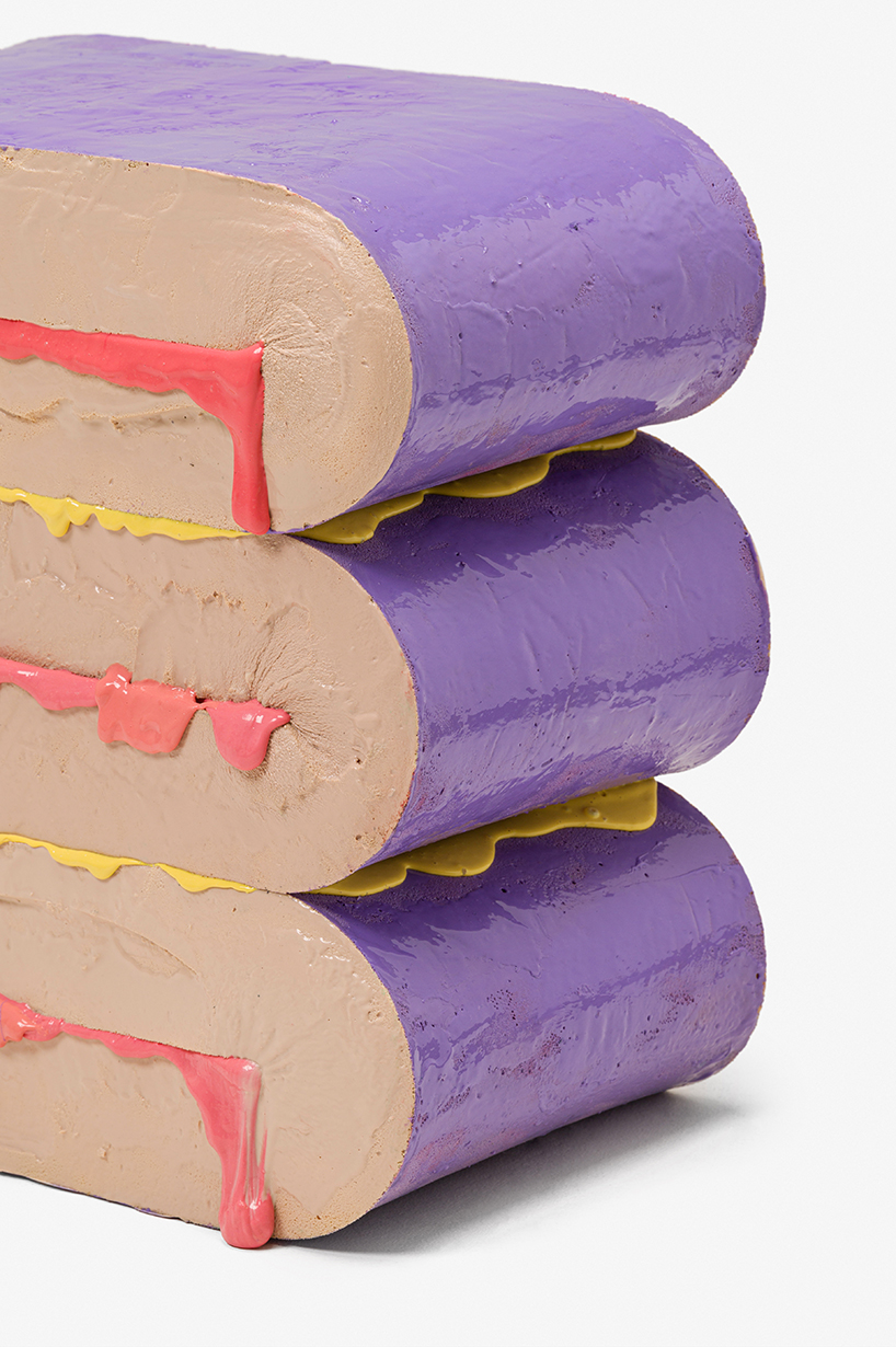 urethane rubber oozes from donghoon sohn's sponge furniture like cream from a cake