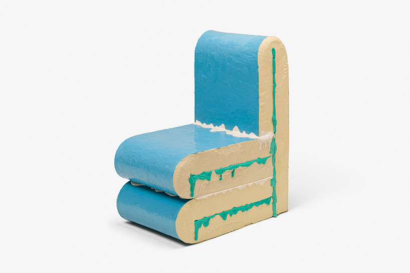 urethane rubber oozes from donghoon sohn's sponge furniture like cream from a cake