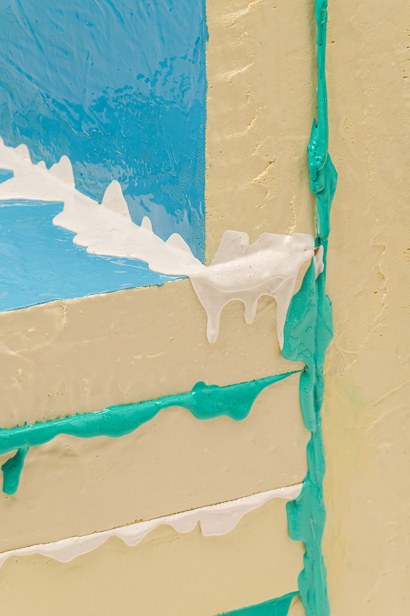 urethane rubber oozes from donghoon sohn's sponge furniture like cream from a cake