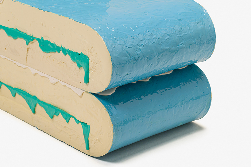 urethane rubber oozes from donghoon sohn's sponge furniture like cream from a cake