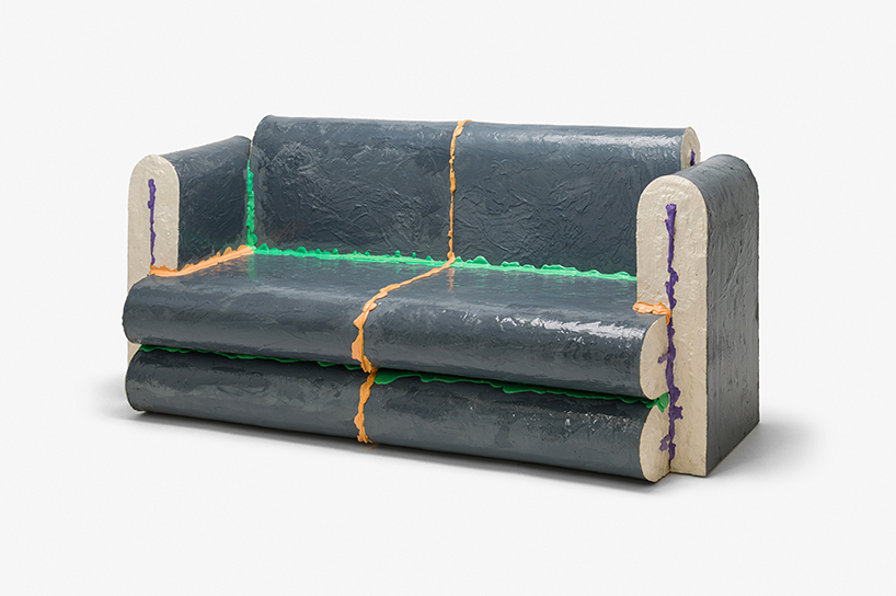 urethane rubber oozes from donghoon sohn's sponge furniture like cream from a cake
