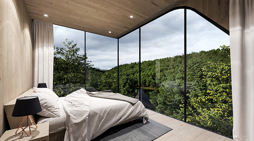 peter pichler nestles sustainable tree houses into the rugged landscape of west virginia designboom