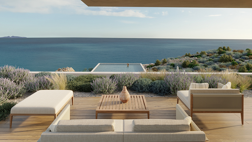 bold villa stretches horizontally across the hills of peloponnese in greece - 7