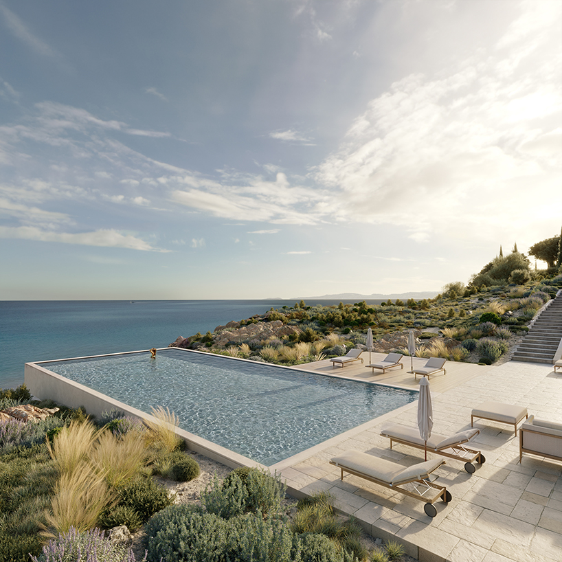 bold villa stretches horizontally across the hills of peloponnese in greece - 6