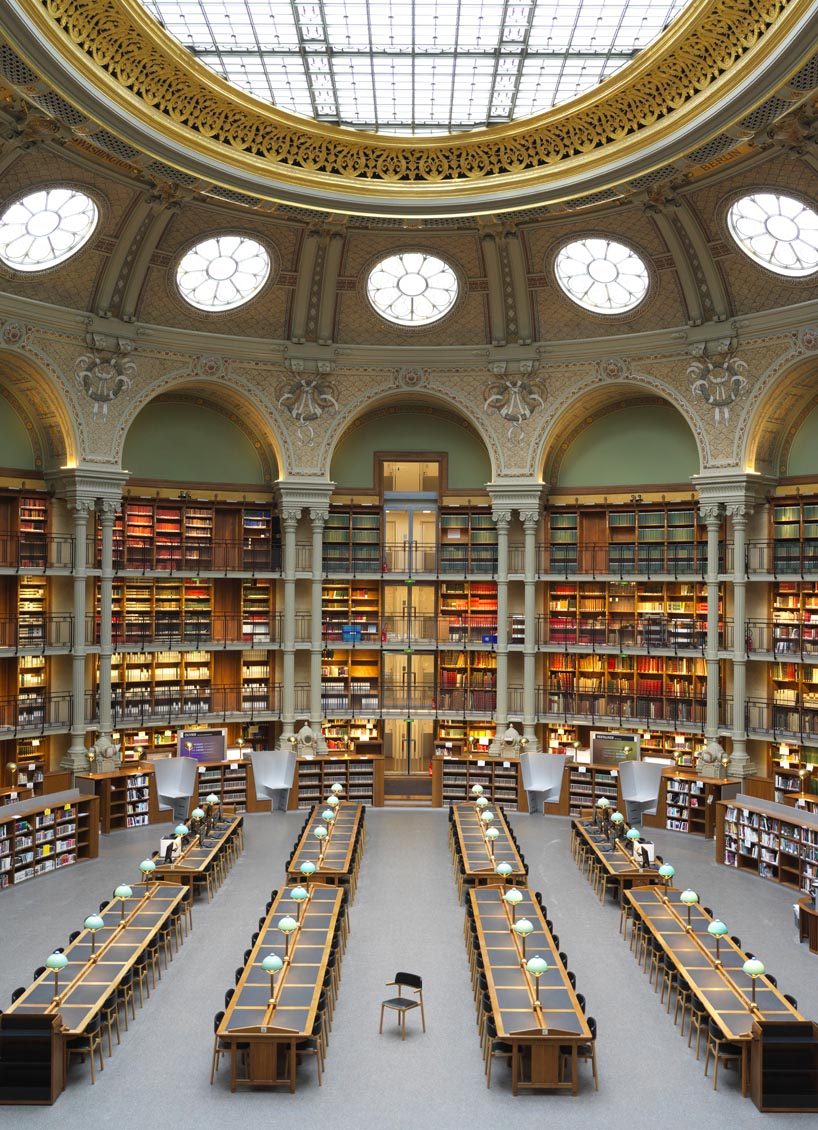 patrick jouin and alki furnish national library of france with discreet wooden 'orria' chairs