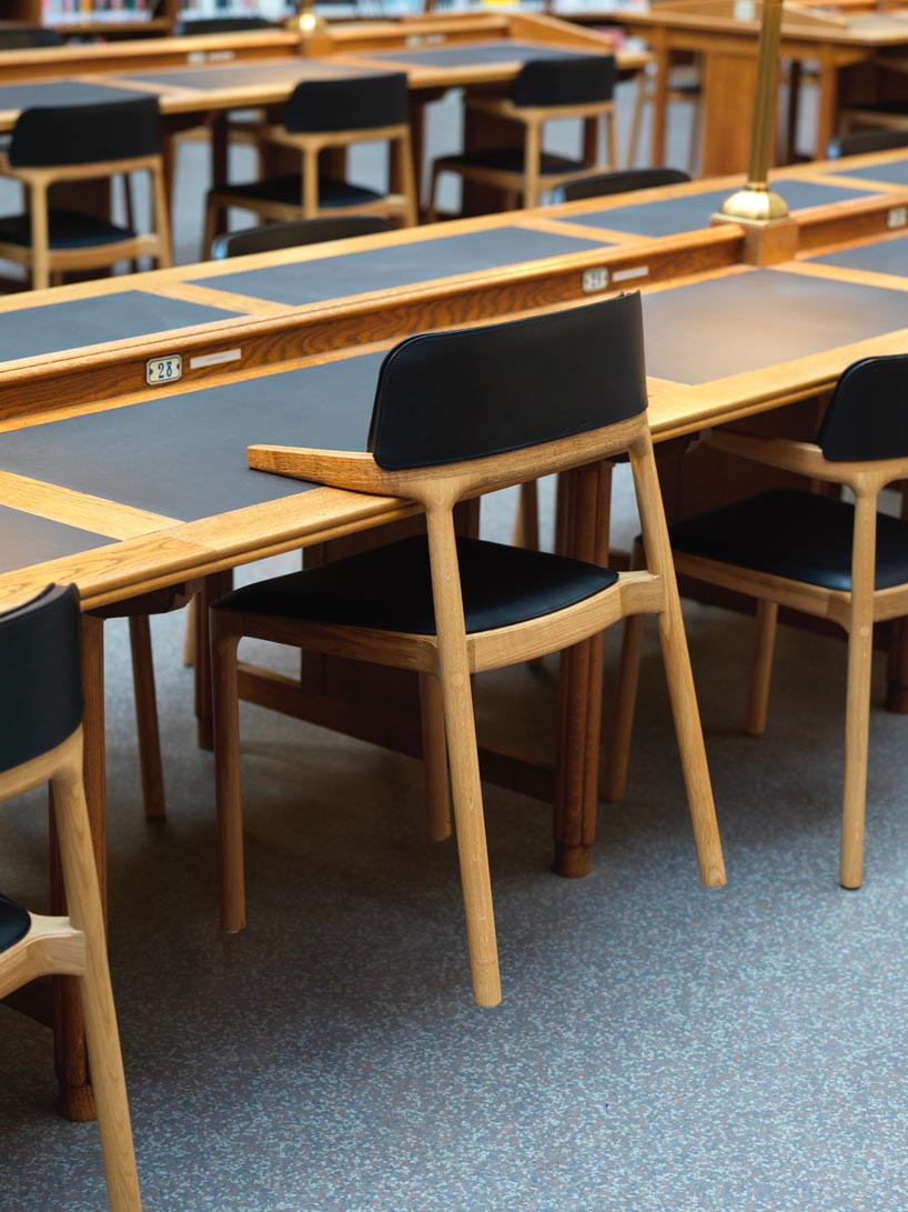 patrick jouin and alki furnish national library of france with discreet wooden 'orria' chairs