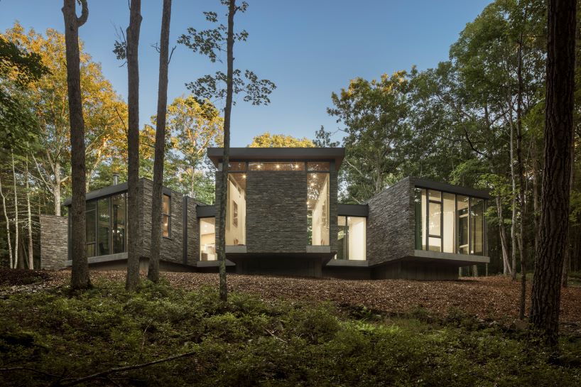 cluster of four pavilions unfolds studio MM's meditative retreat in upstate new york