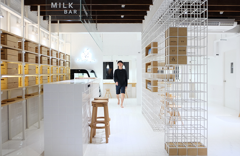 thaipan studio adorns milk bar in bangkok with walls of white tile - 5